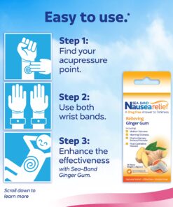 Sea-Band Mama Anti-Nausea Acupressure Wristband for Morning Sickness, Colors May Vary, Pack of 2 28 81NUxTt5VUS