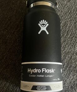 Hydro Flask Stainless Steel Wide Mouth Water Bottle with Flex Cap and Double-Wall Vacuum Insulation 32 Oz Black 26 81NVbYCZQ1L