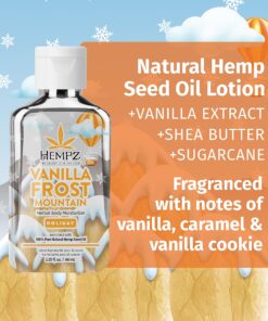 Hempz Limited Edition Vanilla Frosted Mountain Body Lotion Moisturizer (2.25 Oz) – Holiday Body Lotion for Women or Men with Dry or Sensitive Skin - Hydrating Face Moisturizer for Daily Radiance 2.25 Fl Oz (Pack of 1) 6 81NVgw9Ts1L