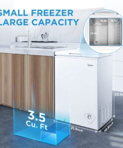 Midea MRC04M3AWW, White 3.5 cu. ft. Mini Freezer, Cubic Feet 3.5 Cubic Feet 38 81NX2FNuKNL