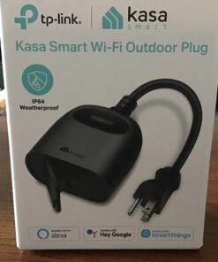 Kasa Outdoor Smart Plug, Smart Home Wi-Fi Outlet Timer, Max Load 15A/1875W, IP64 Weather Resistance, Compatible with Alexa, Google Home & SmartThings, No Hub Required, ETL Certified(KP401) 1-Socket New Version 45 81NXORuVgdL 1