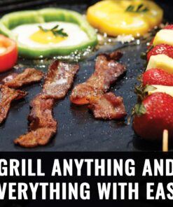 Grillaholics Grill Mats for Outdoor Grill - Set of 2 Heavy Duty & Built to Last BBQ Grill Mats - Make Grilling Easier & Keep Your Grates Looking New - The Perfect Grilling Gift 33 81NXQF ecL