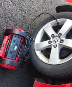 AVID POWER Tire Inflator Portable Air Compressor, 12V DC / 120V AC Car Tire Pump, Air Mattress Pump with Inflation and Deflation Modes, Dual Powerful Motors, Digital Pressure Gauge 1-red 30 81NZSp9JmQL