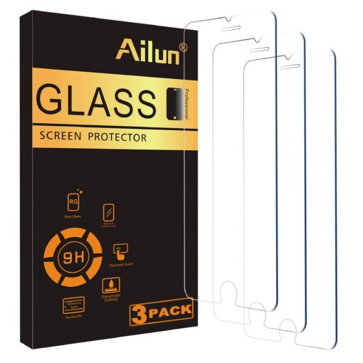 Ailun 0.33mm Screen Protector Compatible for iPhone 8,7,6s,6, 4.7-Inch, 3 Pack 2.5D Edge Tempered Glass,Case Friendly