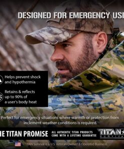 TITAN Survival Two-Sided Emergency Mylar Survival Blankets, 5-Pack (SHROWD® Woodland CAMO) Woodland Camo (52" X 82") 8 81NZxV6XSlL