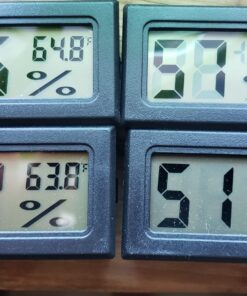 4-Pack Mini Digital Temperature Humidity Meters Gauge Indoor Thermometer Hygrometer LCD Display Fahrenheit (℉) for Reptile Tank,Jars,Guitar Case,Greenhouse, Garden, Cellar, Fridge, Closet 22 81Ne7chwmEL