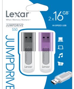 Lexar 16GB JumpDrive S50 USB 2.0 Flash Drive - 2 Pack