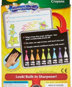 Alternative view of Crayola Dry-Erase Bright Crayons, 8 count