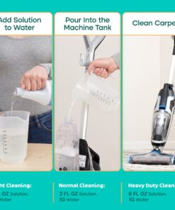 Carpet Miracle - Carpet Cleaner Shampoo Solution for Machine Use, Deep Stain Remover and Odor Deodorizing Formula, Use On Rug Car Upholstery and Carpets (32FL OZ) Spring Mint Scent 32 Fl Oz (Pack of 1) 35 81Nez5LldL