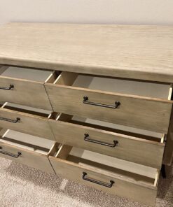 Evolur Stilnovo Mid Century Double Dresser, Windsor Oak Grey, 52x18x35 Inch (Pack of 1) 25 81NfNktL7EL