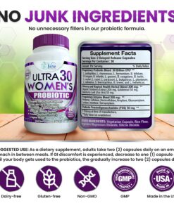 Alternative view of Probiotics For Women With Digestive Enzymes Prebiotics Cranberry & Goldenrod For Vaginal & Gut Health 30 Billion CFU Womens Probiotic Bloating Relief Multi Enzyme Pro PH Balance Vegan Gluten Free 60ct 1 Count (Pack of 1)