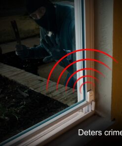 GE Personal Security Window and Door Alarm, 2 Pack, DIY Protection, Burglar Alert, Wireless Chime/Alarm, Easy Installation, Home Security, Ideal for Home, Garage, Apartment and More, 45115 White 33 81NgHyr5mCL