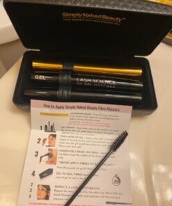 3D Black Mascara for Volume & Length - Eyelash Growth Nourishing Base, Black Mascara Gel & Dry Fibers to create 3D Lengthening Effect. Non-Toxic & Cruelty Free by Simply Naked Beauty 37 81Ni8dF2zL