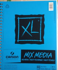 Canson 100510927 XL Series Mix Paper Pad, 98 Pound, 9 x 12 Inch, 60 Sheets, 1-Pack 9x12 Mixed Media Side Wire 31 81NiPCFN9L