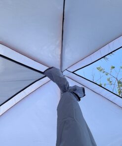 KTT Extra Large Tent 10-12 Person(B),Family Cabin Tents,2 Rooms,Straight Wall,3 Doors and 3 Windows with Mesh,Waterproof,Double Layer,Big Tent for Outdoor,Picnic,Camping,Family Gathering Dark Blue 10 81Nj5X6jUoL