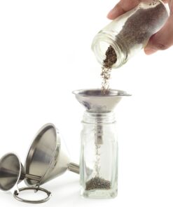 Norpro Stainless Steel Funnels, Set of 3, Silver Pack of 1 25 81NlLvSffhL