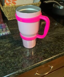 STRATA CUPS 30oz Tumbler Handle (PINK) Available For 30oz YETI Tumbler, OZARK TRAIL Tumbler, Rambler Tumbler- BPA FREE Pink 37 81NmCMcjDML
