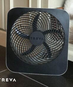 Treva 10-Inch Portable Fan, Powered by Battery and/or AC Adapter - Desk Fan Air Circulating with 2 Cooling Speeds, Personal Fan and Travel Fan for all your needs Black 27 81NmnneoSXL