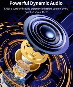 Bluetooth Headphones Wireless Earbuds 80hrs Playtime Wireless Charging Case Digital Display Sports Ear buds with Earhook Premium Deep Bass IPX7 Waterproof Over-Ear Earphones for TV Phone Laptop Black M 27 81Nnj2NQgNL