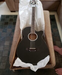 Best Choice Products Acoustic Electric Bass Guitar - Full Size, 4 String, Fretted Bass Guitar - Black 38 81NoCkDIZlL