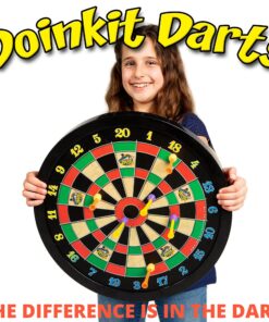Doinkit Darts - Magnetic Dart Board - 3 Premium Designs - Kid Safe Durable Doinkit Magnetic Darts - Fun Indoor Wall Game for Boys and Girls or Adult Game Room Original Dartboard 23 81NoYkgvRsL