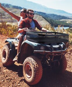 Goplus ATV Front Rack, Universal ATV Storage Rack, Heavy Duty Luggage Carrier with Metal Mesh Frame, ATV/UTV Cargo Basket, 36.5”L x 17.5”W x 6.5”H 23 81NqxEIWDRL