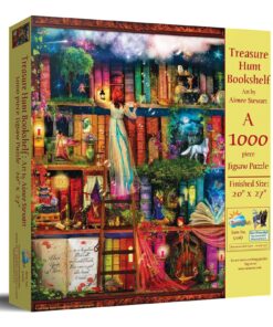 Alternative view of SUNSOUT INC - Treasure Hunt Bookshelf - 1000 pc Jigsaw Puzzle by Artist: Aimee Stewart - Finished Size 20" x 27" - MPN# 51067