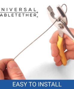 Universal CableTether - Cable Tethers (4 Pack) - Adjustable, Pre-Assembled, Secure Conference Display Adapters, Mac Adapters, VGA Adapters 13 81NsFRhC8XL