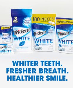 Trident White Sugar Free Gum, Peppermint, 180 Count (Packaging May Vary) 34 81NsJ2iUdjL
