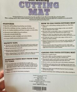 Crafty World 18 x 24 Cutting Mat for Sewing, Self Healing Double Sided Quilting Crafts Mat - Fabric Cutting Mat - Non Slip surface - Rotary Cutting Board A2-18x24 Green 28 81NsbmxxFrL