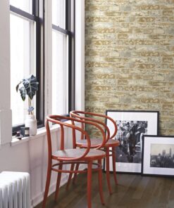 RoomMates RMK9037WP Light Brown Stuccoed Brick Peel and Stick Wallpaper Brown and Grey 32 81Nu7pLabL