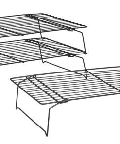 Wilton Excelle Elite 3-Tier Cooling Rack for Cookies, Cake and More - Cool Batches of Cookies, Cake Layers or Finger Foods, Black 35 81Nu8L riWL