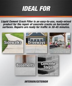 DAP 37584 Liquid Cement Crack Filler, 1 quart, Gray 26 81NuruElpML
