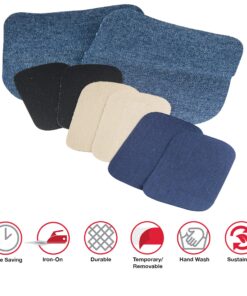 SINGER 00096 Iron-On Patches Combo, Repair Kit for Jeans and Pants, 8-Count 10 81NvzdeCNGL