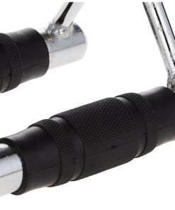 Cap Barbell D Handle Exercise Machine Attachment, Multiple Options Chrome Deluxe Double D Handle with Rubber Handgrips 13 81NwPQnqzxL