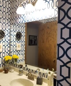 NuWallpaper NU1648 Navy Grand Trellis Peel & Stick Wallpaper, Blue 35 81NwU6tMqZL 1