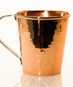 Sertodo Copper Moscow Mule Mugs | Set of 4, 18 oz Capacity | Stainless Steel Handles |100% Pure Copper, Heavy Gauge, Hand Hammered 4 Count (Pack of 1) Stainless Steel Handle 11 81NwV1DiVL