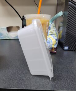 PrepNaturals 50 Pack Meal Prep Containers - 50 Pack of 25 Oz 100% BPA-free Plastic Food Storage Containers with Lids - Reusable Plastic Containers with Lids - Dishwasher Safe Lunch Containers Rectangular 32 81NwrujMKL