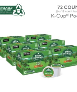 Green Mountain Coffee Roasters Half Caff Keurig Single-Serve K-Cup pods, Medium Roast Coffee, 72 Count 12 Count (Pack of 6) 16 81Nx1LijXOL