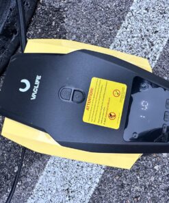 VacLife Portable Air Compressor - Air Pump for Car Tires (up to 50 PSI), 12V DC Tire Pump for Bikes (up to 150 PSI) w/ LED Light, Digital Pressure Gauge, Model: ATJ-1166, Yellow (VL701) Large 38 81Ny9 p65cL