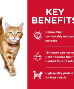 Hill's Science Diet Dry Cat Food, Light Adult, Hairball Control, Light for Healthy Weight & Weight Management, Chicken Recipe, 15.5 lb. Bag 15.5 Pound (Pack of 1) 20 81NyFzql4TL 1