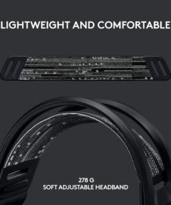 Alternative view of Logitech G733 Lightspeed Wireless Gaming Headset with Suspension Headband, Lightsync RGB, Blue VO!CE mic technology and PRO-G audio drivers - Black