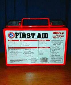 Be Smart Get Prepared First Aid Kit, 250 Piece. Exceeds OSHA ANSI Standards for Office, Home, Car, School, Emergency, Survival, Camping, Hunting, & Sports. FSA HSA 28 81NzdlDDcQL