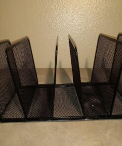Rolodex 22141 Mesh Stacking Sorter Five Sections Metal 8 1/4 x 14 3/8 x 7 7/8 Black 36 81NznvXkQfL