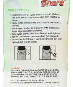 Lot of 12 Lint Snare ® Fabric Washing Machine Traps with Ties Clamps (6 Packs of 2) 10 81O LodQiIL