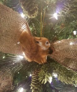 Kurt Adler Plush Animal Ornaments (2" to 4" Deer, Fox, Raccoon, and Squirrel) 2" to 4" Deer, Fox, Raccoon, and Squirrel 23 81O RyuxYHL