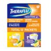Theraflu Combo Daytime and Nighttime Severe Cold Relief Powder, Honey Lemon Flavor, 12 Count, 6 Daytime and 6 Nighttime