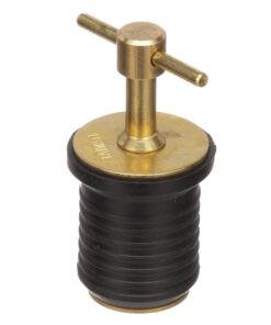 Attwood 7526A7 T-Handle Drain Plug, For 1-Inch-Diameter Drains, Locks in Place, Brass Handle, Rubber Plug 6 81O15EpuUL