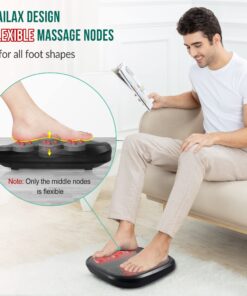 Foot Massager with Heat, Snalax Shlatsu Electic Foot Masager Machine for Plantar fascits, Foot Warmer Massager for Neuropathy Paln and Circulatlon, Glits for Eldery, Men/Women Black 593-NW 19 81O2EEdGHL