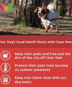 PawZ Rubber Dog Boots for Paws up to 2 1/2", 12 Pack - All-Weather Dog Booties for Hot Pavement, Snow, Mud, and Rain - Waterproof, Anti Slip Dog Socks - Small, Black 26 81O2QgSE4L 1